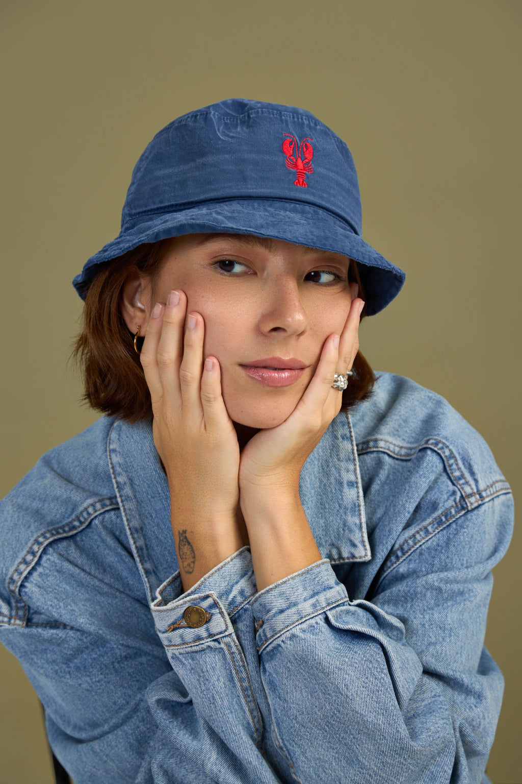 Bucket Bossa Lagosta Jeans Azul - Sarja Premium