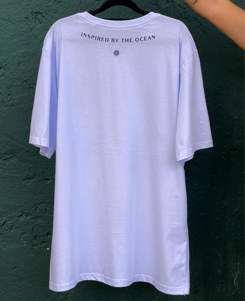 Camiseta Single Fin Ocean Branca