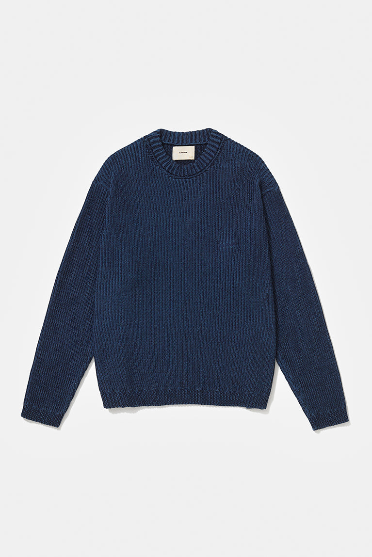 Casaco Boxy Carnan Textured Tricot Azul