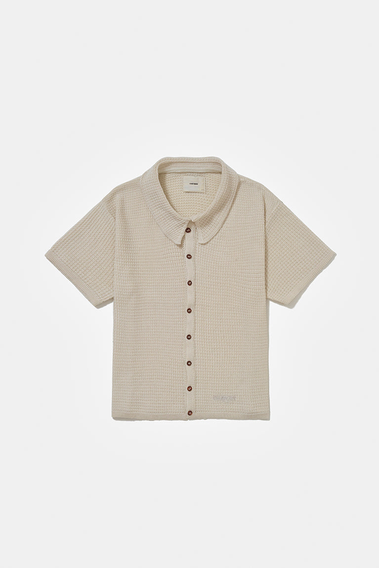 Camisa Carnan Tricot Waffle Off White