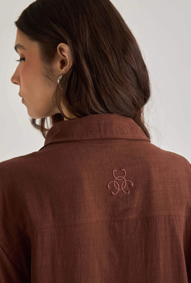 Camisa Tansu Nami Marrom