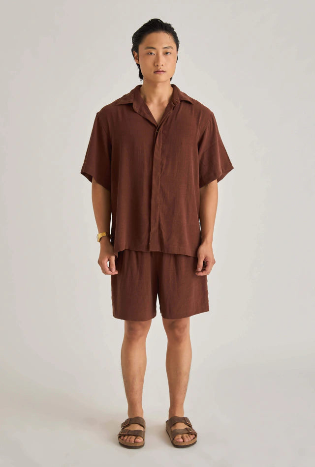 Shorts Tansu Nami Marrom