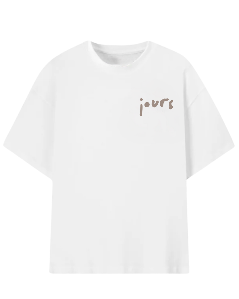 Camiseta Jours de Pluie Merci Oversized Branca