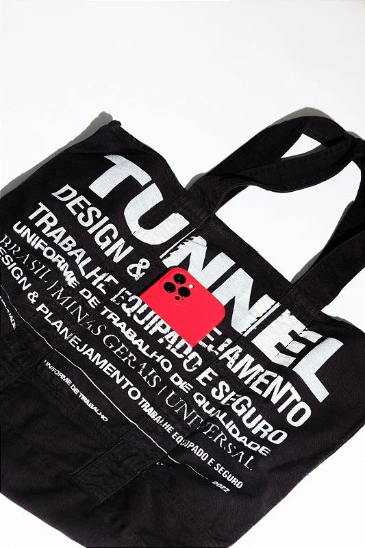 Bolsa Sarja Tunnel Marmorizada Preta