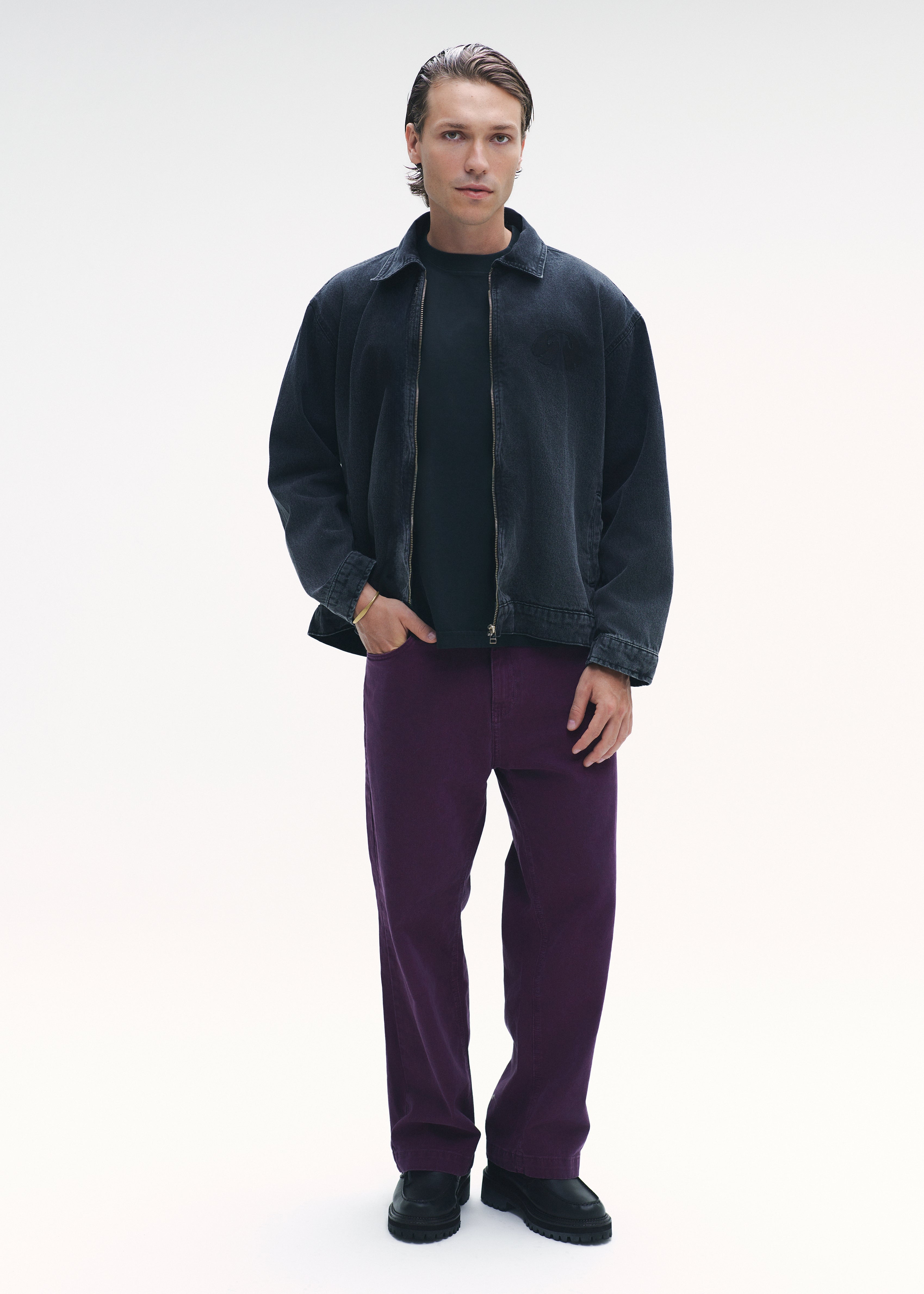 Jaqueta Garré Twill Zip Preta