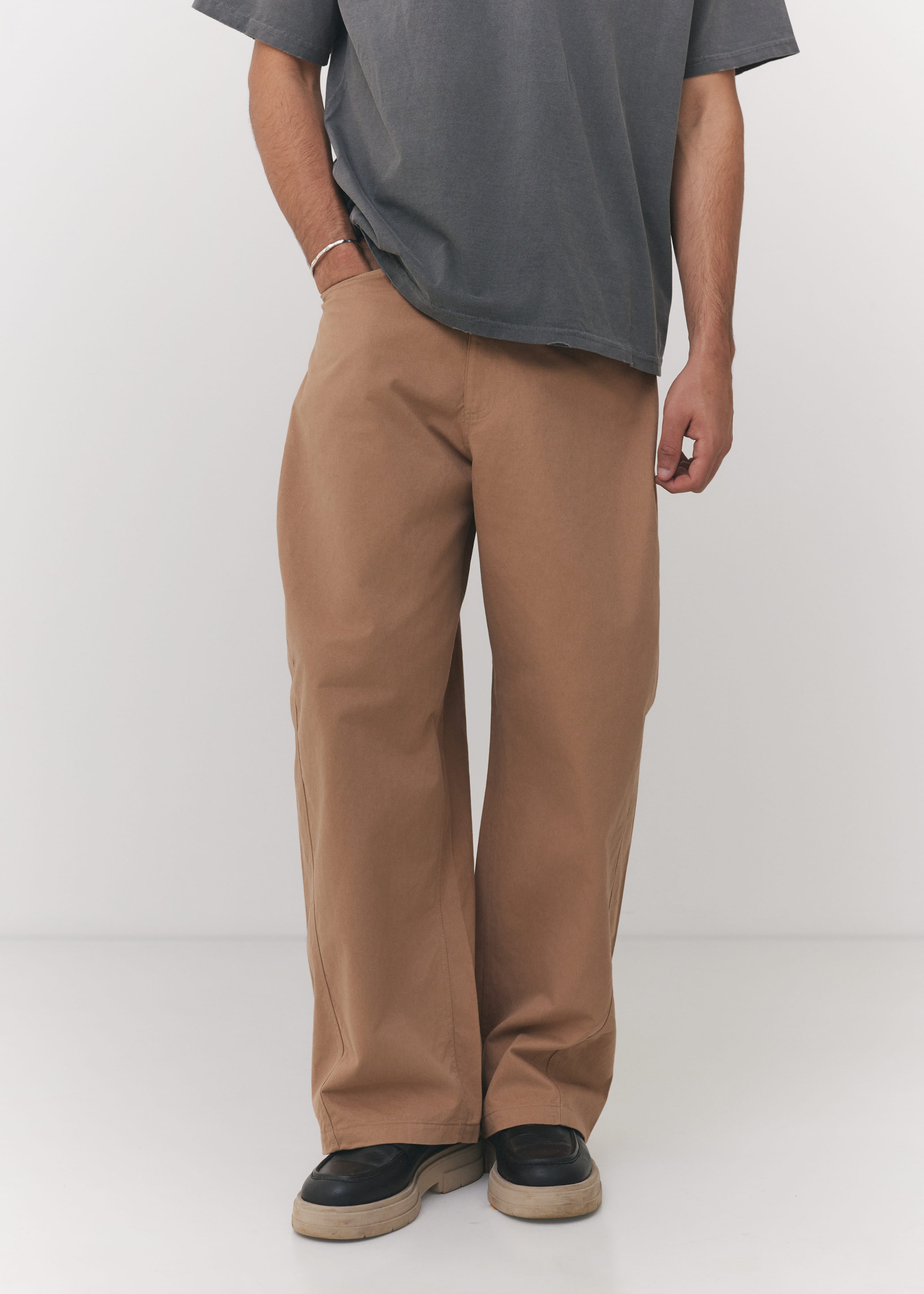Calça Barrel Garré Bege