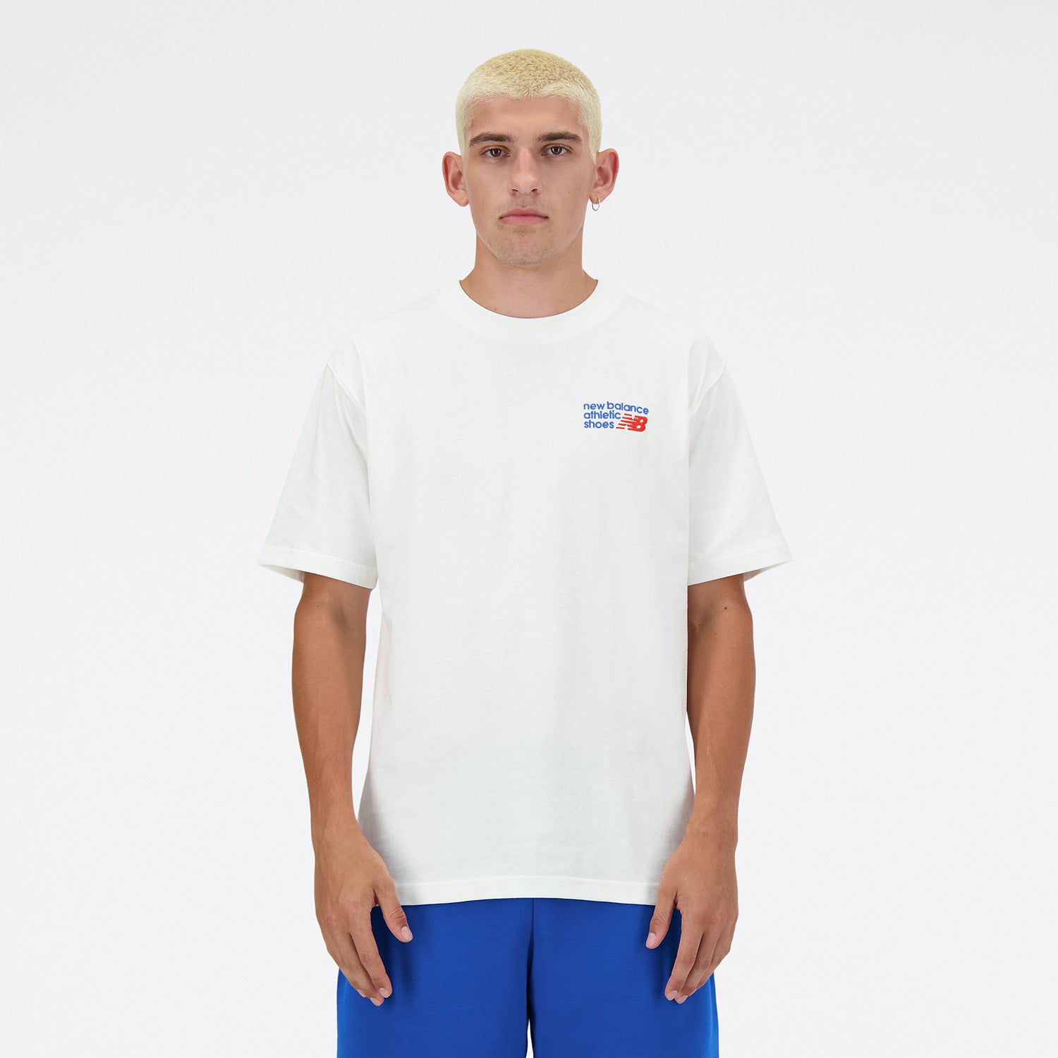 Camiseta New Balance Masculino Premium Logo Off White