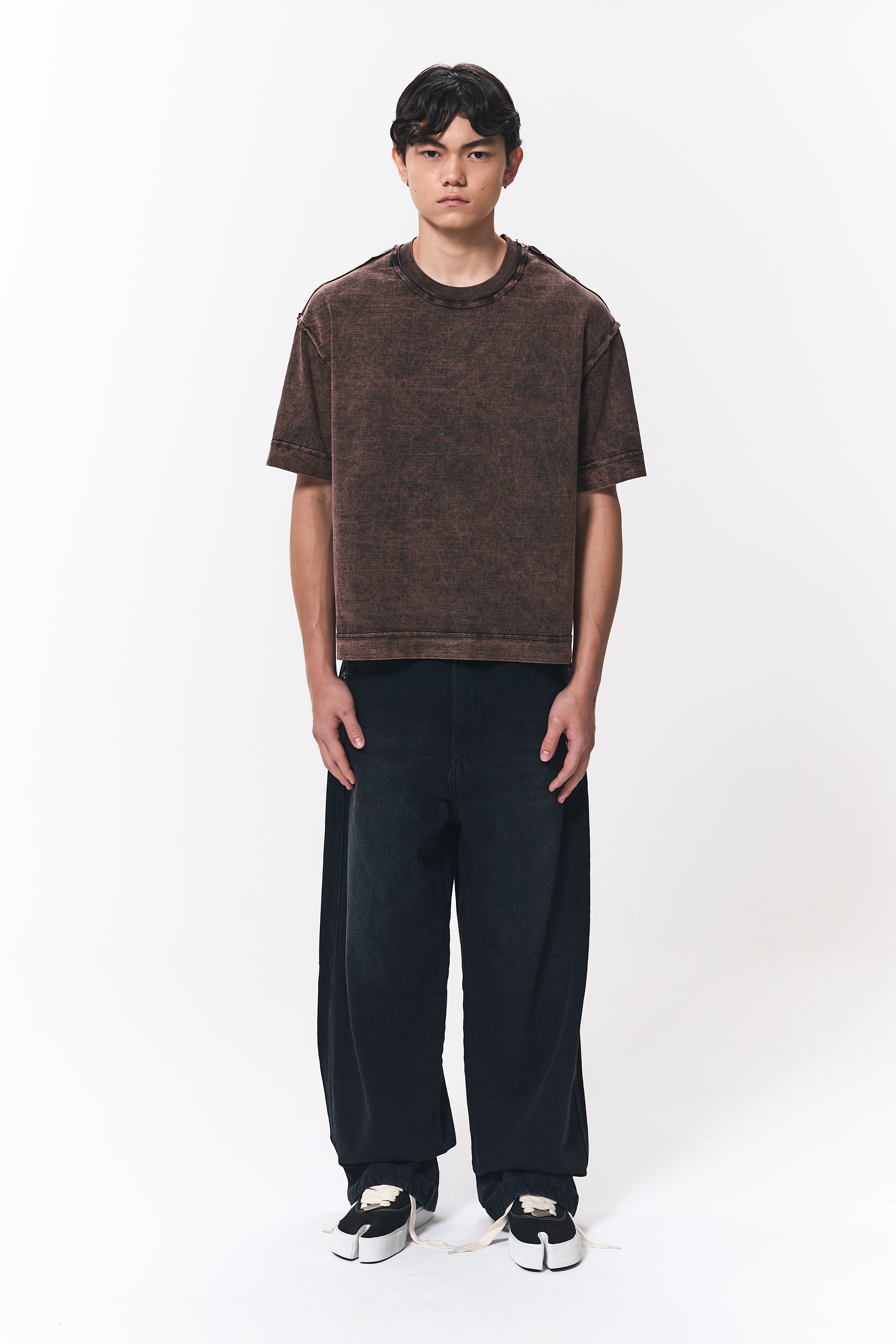 Camiseta Dupla Face Pace Pattern Marrom