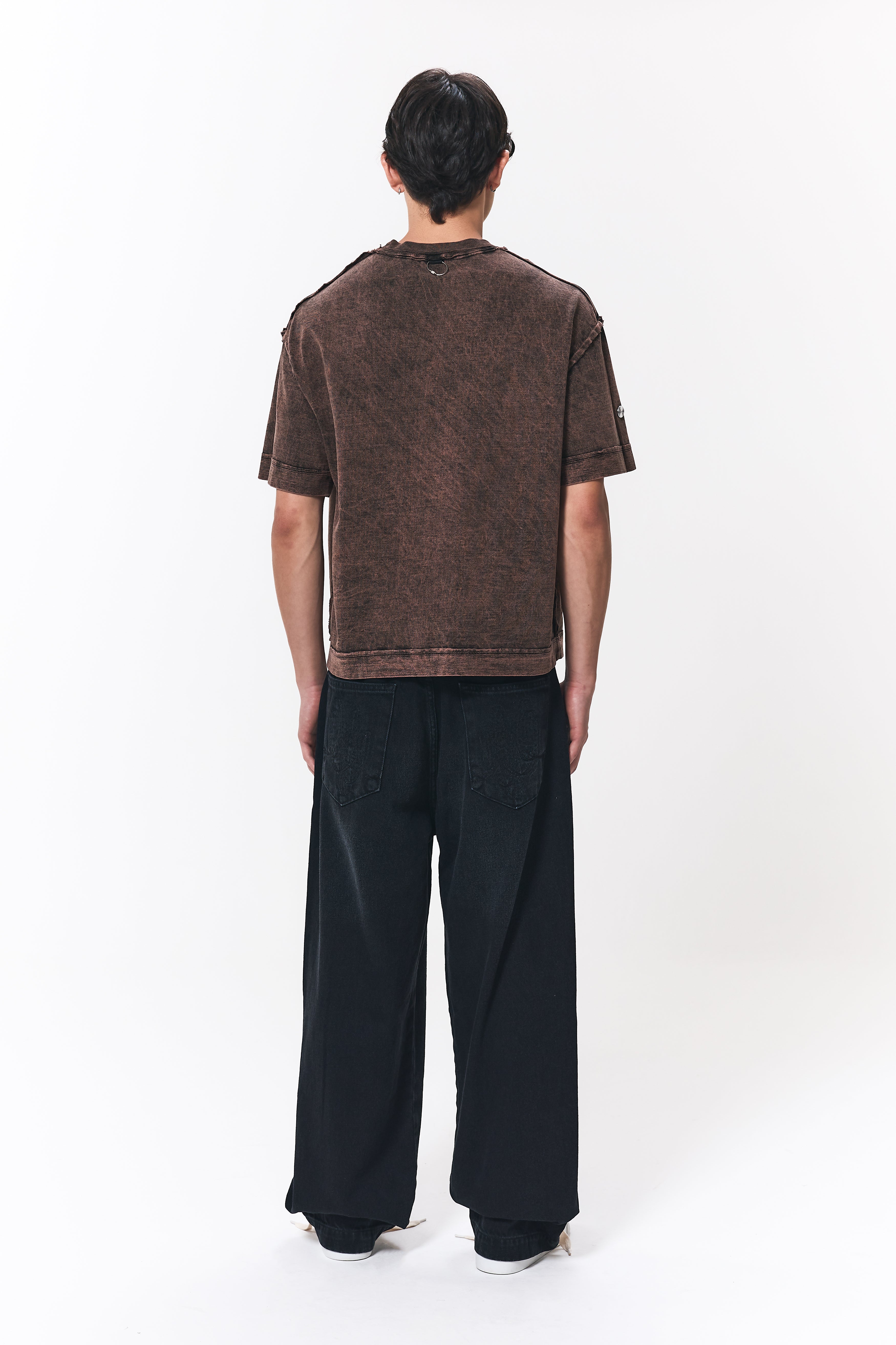 Camiseta Dupla Face Pace Pattern Marrom