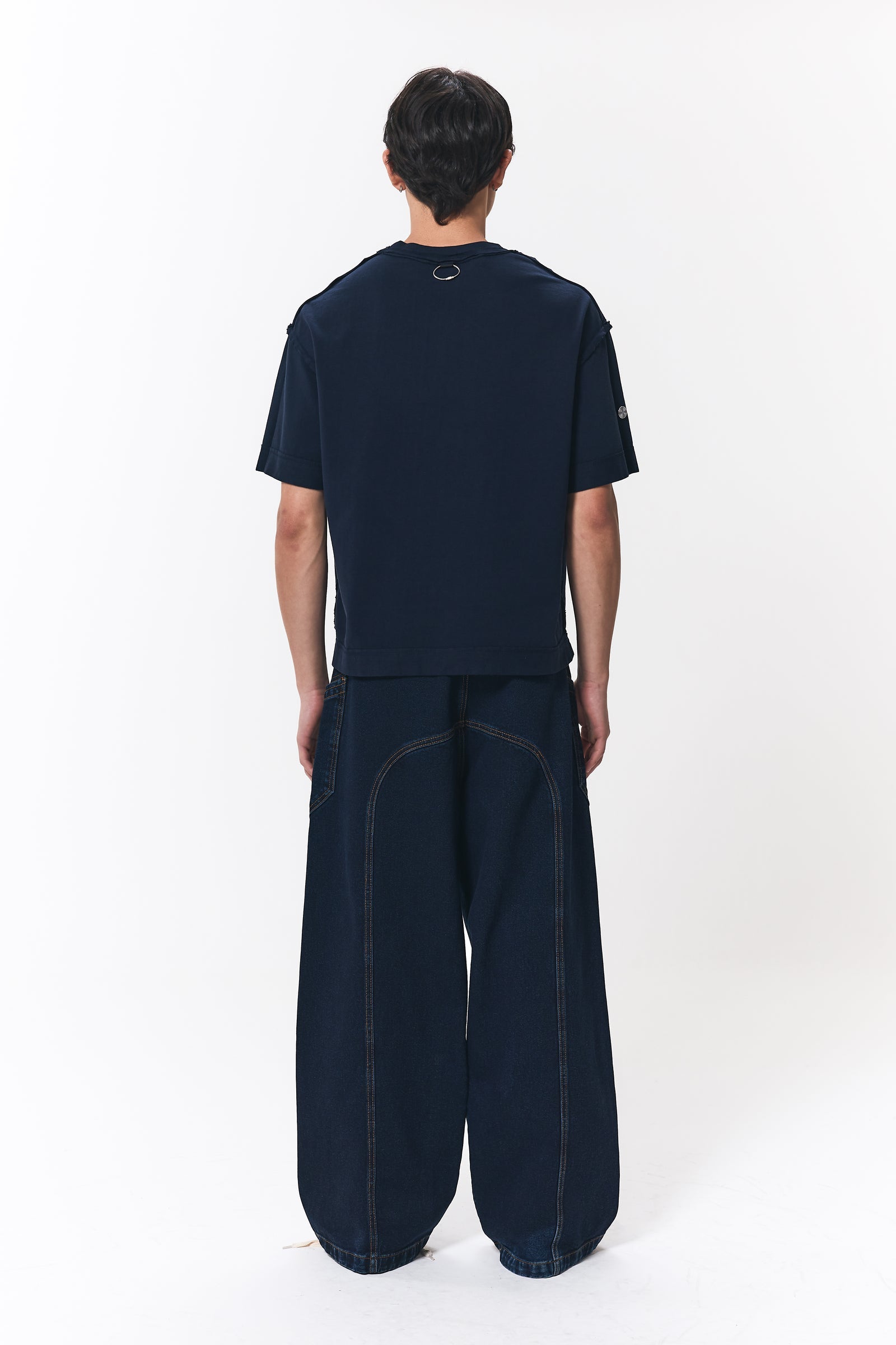 Camiseta Dupla Face Pace Pattern Azul Marinho