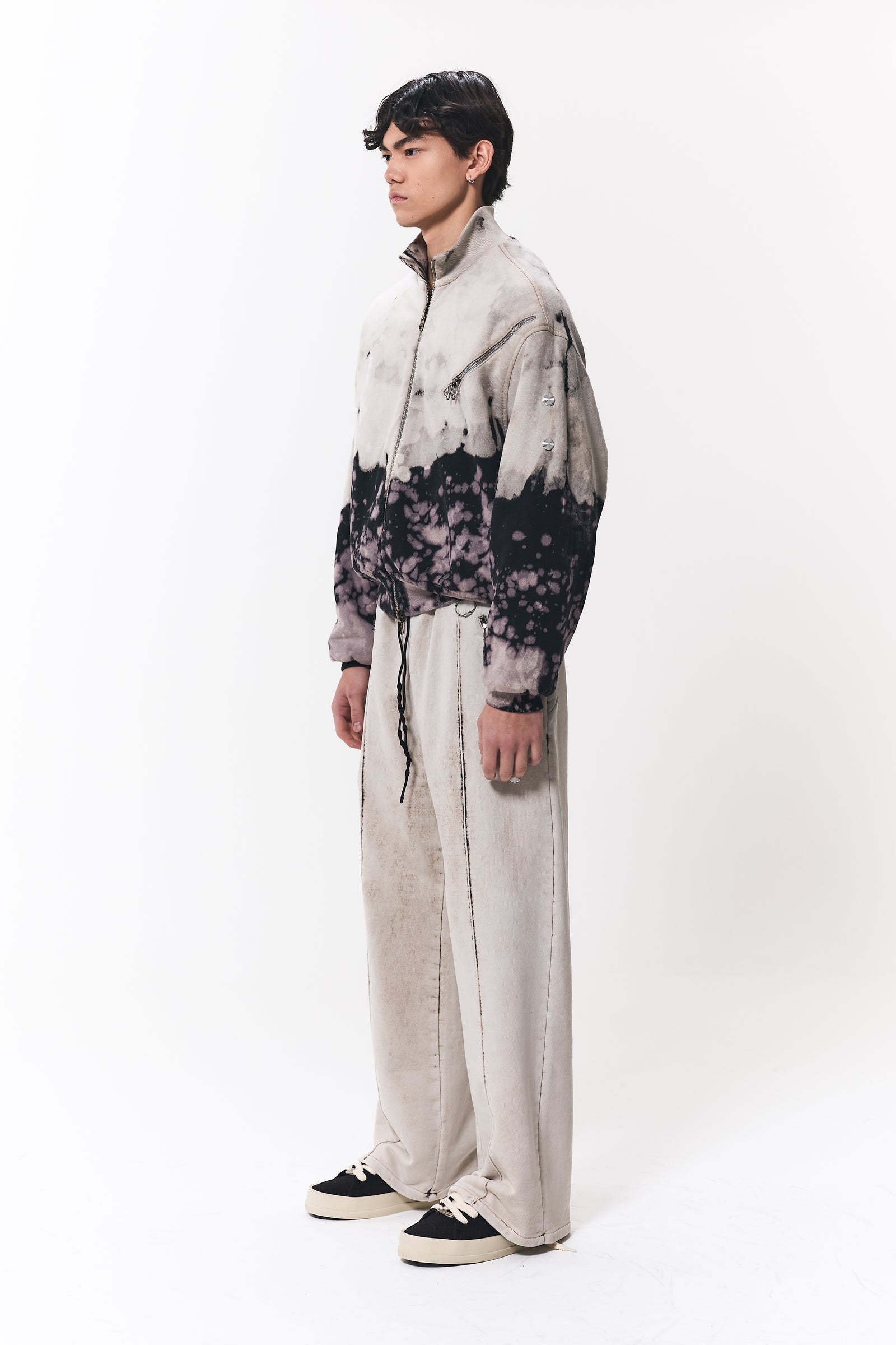 Jaqueta Dupla Face Pace Sweat Funnel Acid Cinza