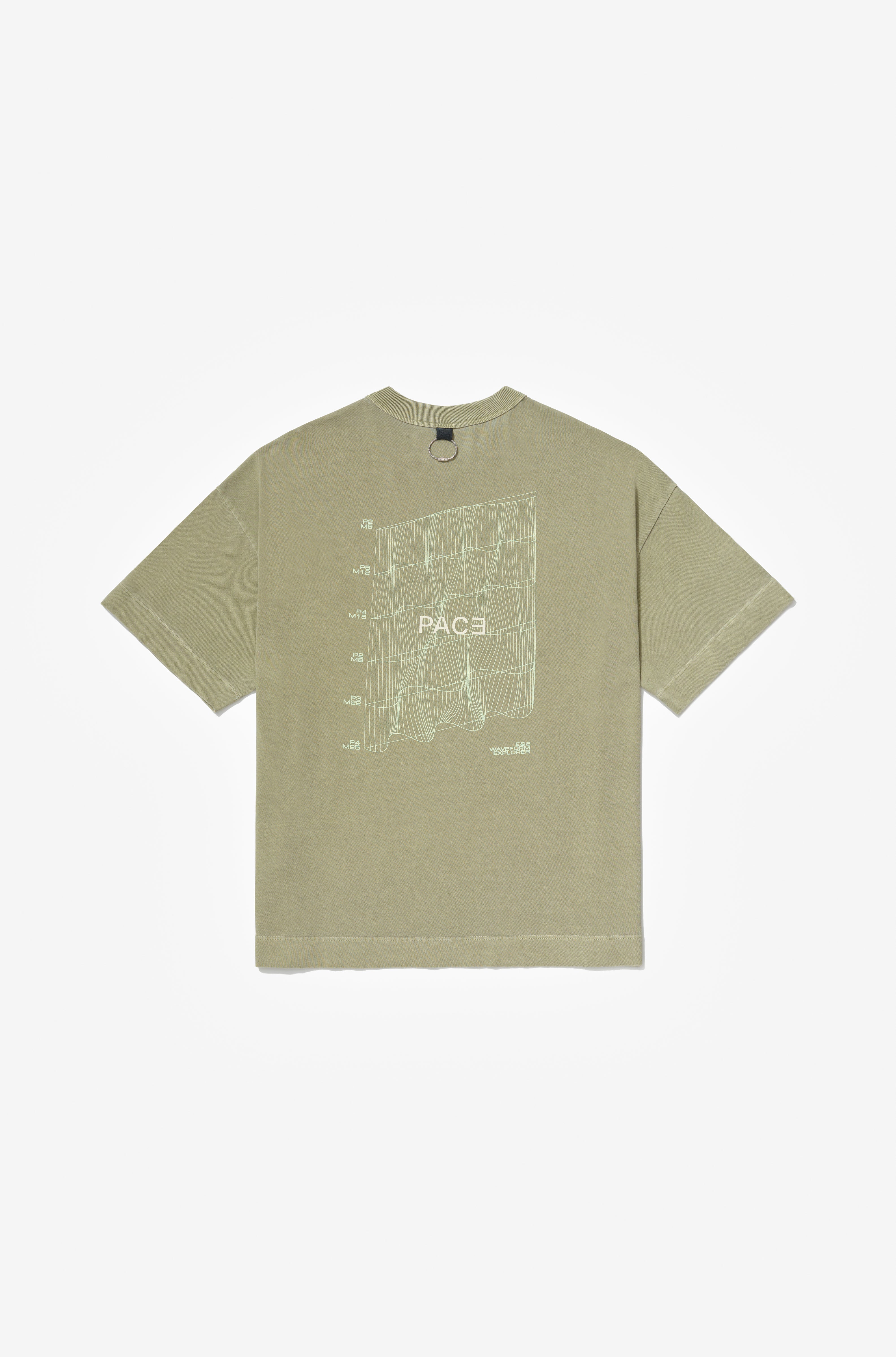 Camiseta Pace Waveform Oversized Tee Stone Verde