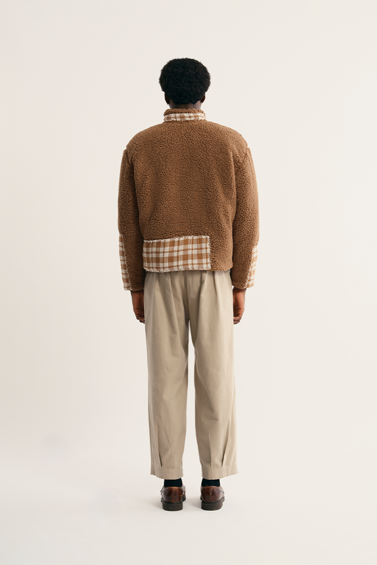 Jaqueta Carnan Fleece Plaid Marrom