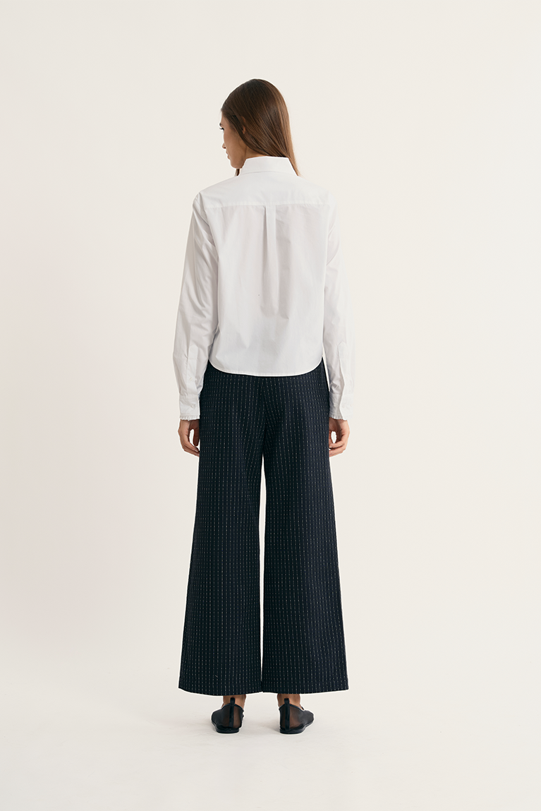 Camisa Carnan Cropped Frill Shirt Branca