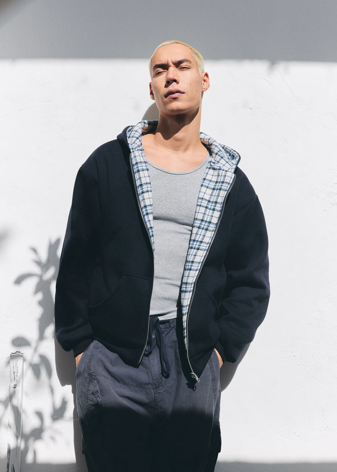 Moletom Sow Reversible Plaid Marinho