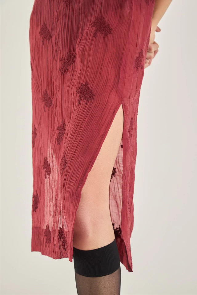 Vestido Layering Tansu Alisso Bordô