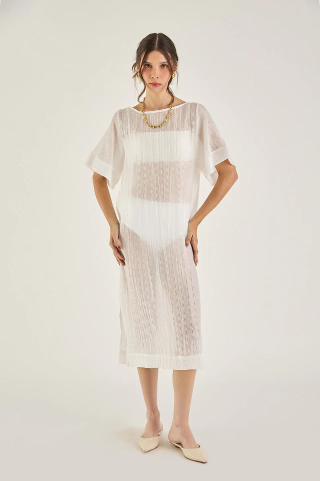 Vestido Layering Tansu Alisso Branco
