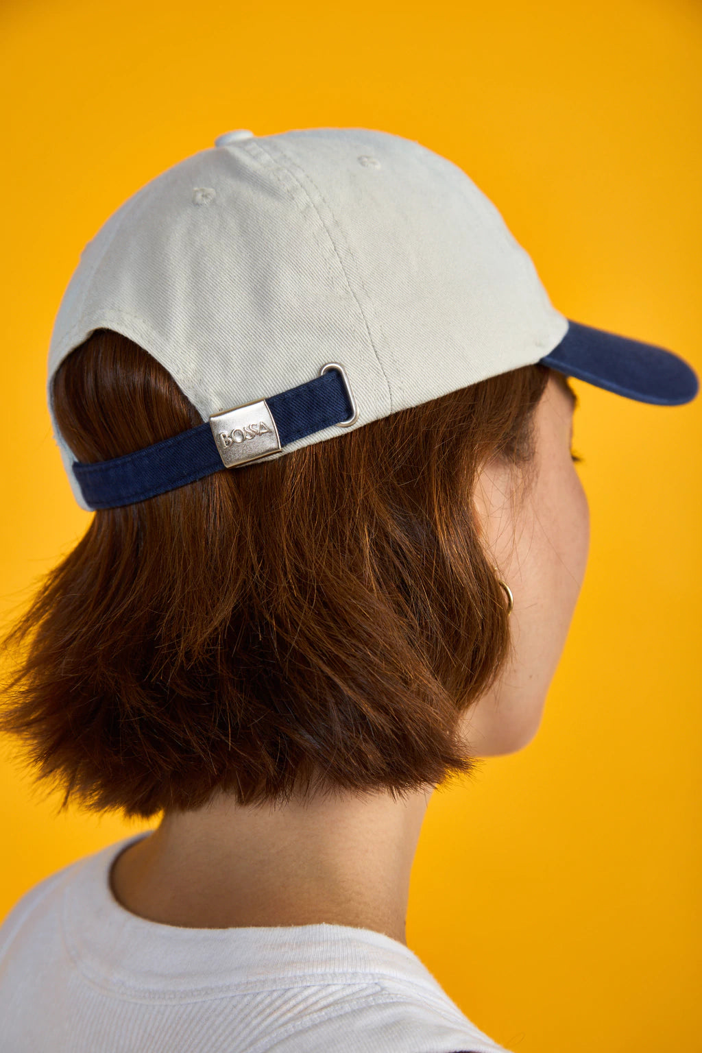 Boné Bossa Pirarucu Azul e Branco - Sarja Premium