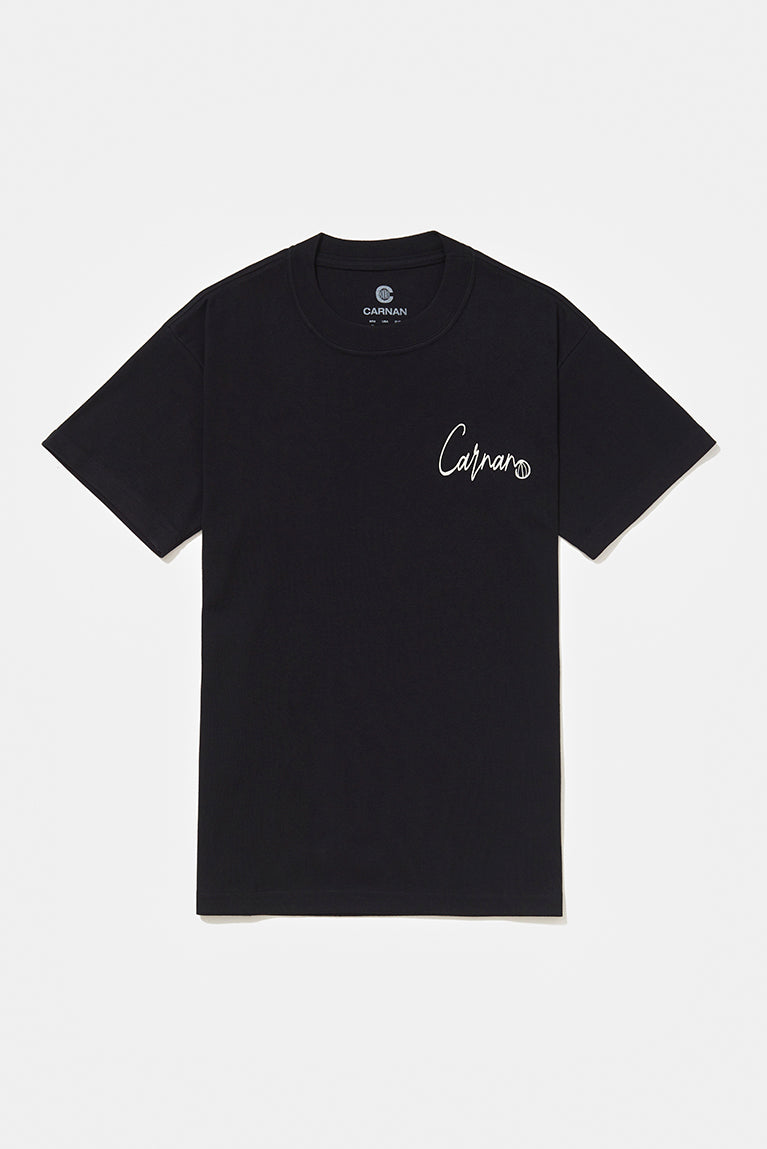 Heavy T-Shirt Cursive Black